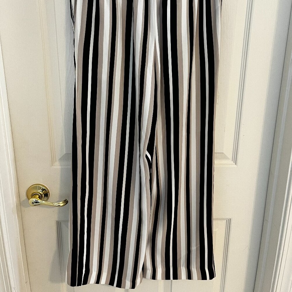 Ann Taylor Factory Striped Tie Waist Wide Legged Pants XS - Picture 2 of 6